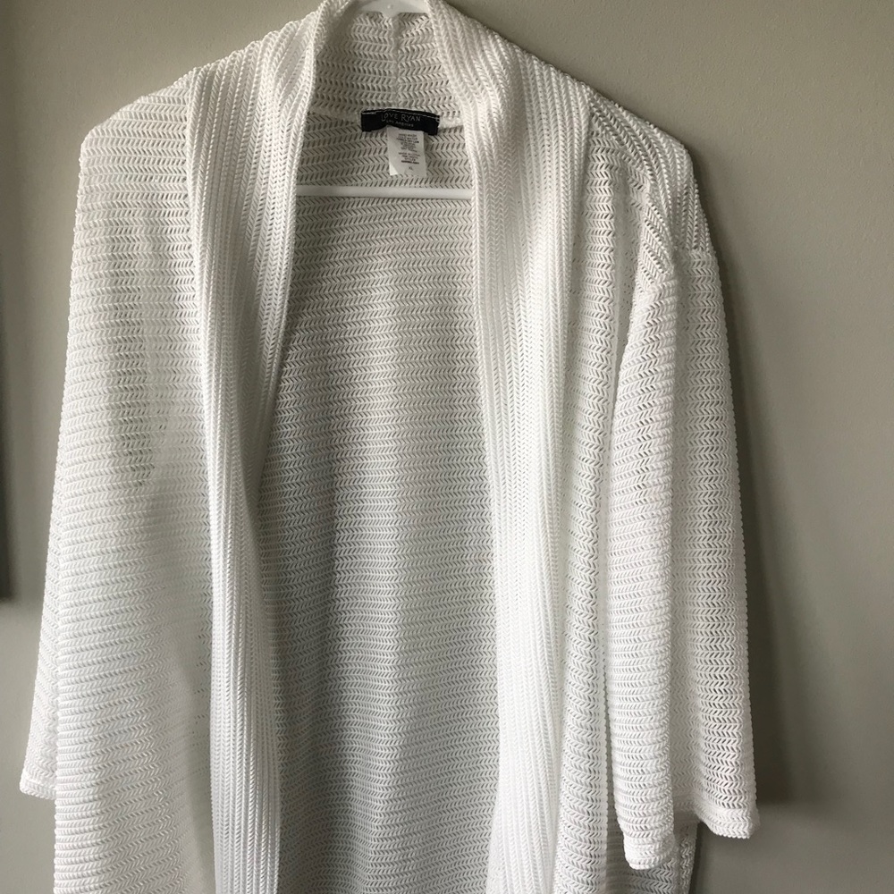 Indie white loose cardigan